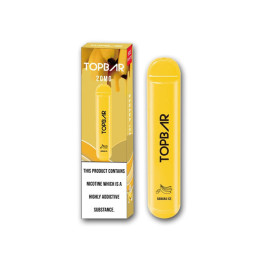 20mg Top Bar Disposable Vape Pod 600 Puffs - Flavour: Banana Ice