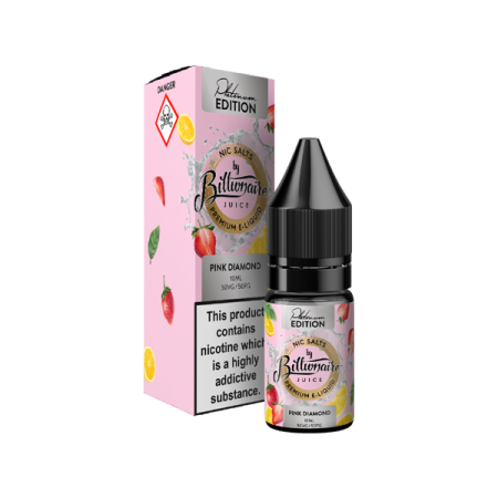 20mg Billionaire Juice Platinum Edition 10ml Nic Salts (50VG/50PG) - Flavour: Pink Diamond