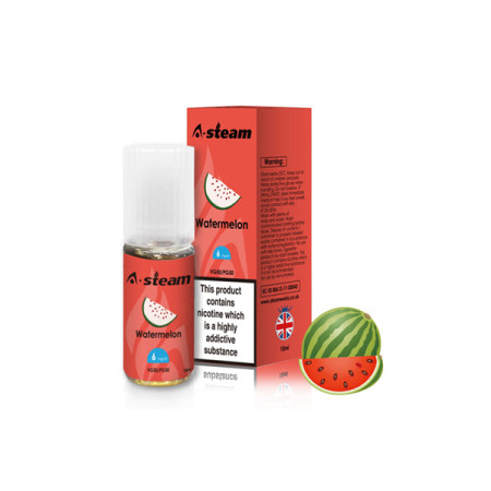 A-Steam Fruit Flavours 3MG 10ML (50VG/50PG) - Flavour: Watermelon