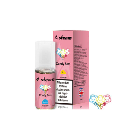 A-Steam Fruit Flavours 3MG 10ML (50VG/50PG) - Flavour: Candy Floss