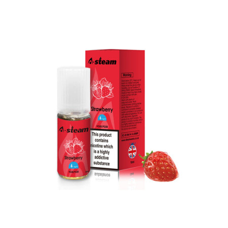 A-Steam Fruit Flavours 6MG 10ML (50VG/50PG) - Flavour: Strawberry