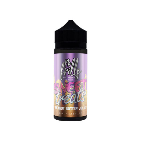 No Frills Collection Sweet Treats 80ml Shortfill 0mg (80VG/20PG) - Flavour: Peanut Butter & Jelly