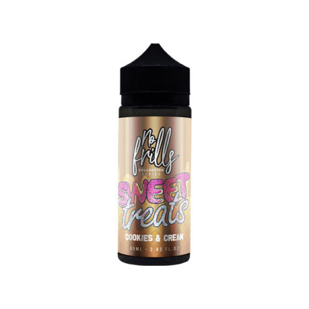 No Frills Collection Sweet Treats 80ml Shortfill 0mg (80VG/20PG) - Flavour: Cookies & Cream