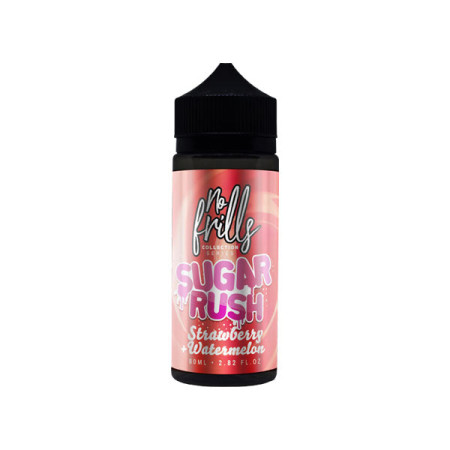 No Frills Collection Sugar Rush 80ml Shortfill 0mg (80VG/20PG) - Flavour: Strawberry Watermelon