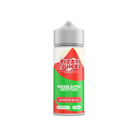 Fizzy Juice King Bar 100ml Shortfill 0mg (70VG/30PG) - Flavour: Green Apple Skittles