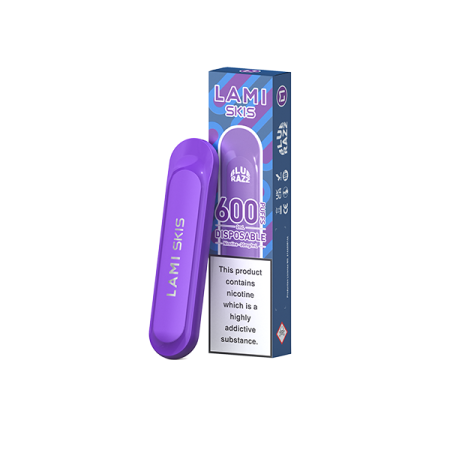 20mg LAMI Vape SKIS Disposable 600 Puffs - Flavour: Blue Razz