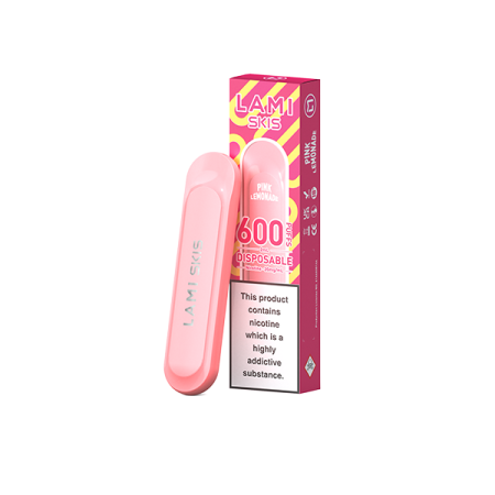 20mg LAMI Vape SKIS Disposable 600 Puffs - Flavour: Pink Lemonade