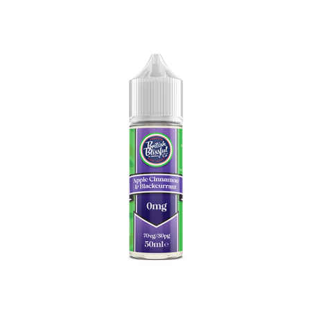 0mg British Blissful 50ml Shortfill (70VG/30PG) - Flavour: Apple Cinnamon & Blackcurrant