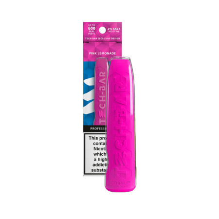 20mg Tech Bar Disposable Vape Device 600 Puffs - Flavour: Pink Lemonade