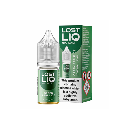 Lost Liq 10mg Nic Salts (50VG/50PG) - Flavour: Green Apple Ice