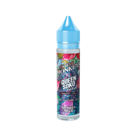 Twelve Monkeys Ice Age 50ml Shortfill 0mg (70VG/30PG) - Flavour: Queen Soko Iced