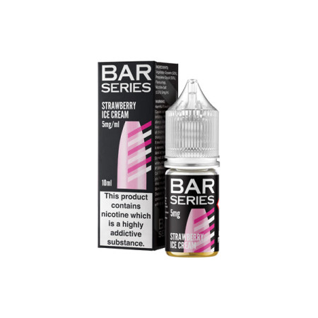 5mg Bar Series Nic Salts 10ml (50VG/50PG) - Flavour: Strawberry Ice Cream