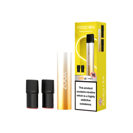 20mg Yooz Mini Rechargeable Device & Vape Pods x2 600 Puffs (BUY 5 GET 1 FREE) - Flavour: Banana Smoothie