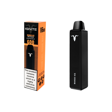 20mg IGNITE V600 Disposable 600 Puff - Flavour: Mango Ice