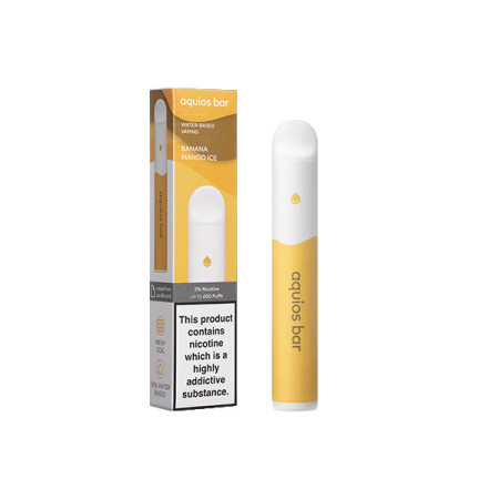 20mg Aquios V3 Bar Water Based Recyclable Disposable 600 Puffs - Flavour: Sunrise Ice (Mango Banana Ice)