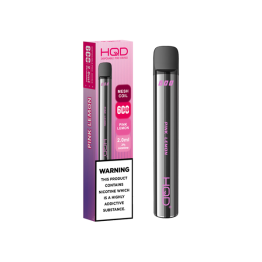 20mg HQD 600 Disposable Vape Device 600 Puffs - Flavour: Pink&#xA0;Lemon