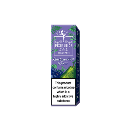 20mg Pixie Juice Volume 2 10ml Nic Salts (50VG/50PG) - Flavour: Blackcurrant & Pear