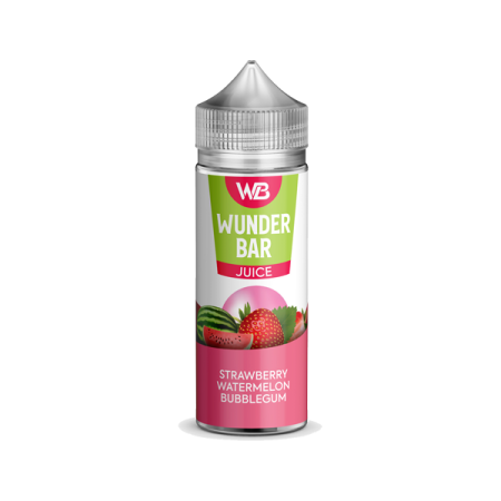 Wunderbar Juice 100ml Shortfill 0mg (50VG/50PG) - Flavour: Strawberry Watermelon Bubblegum