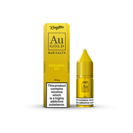 20mg AU Gold By Kingston Nic Salt 10ml (50VG/50PG) - Flavour: Pineapple Ice