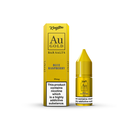 10mg AU Gold By Kingston Nic Salt 10ml (50VG/50PG) - Flavour: Blue Raspberry