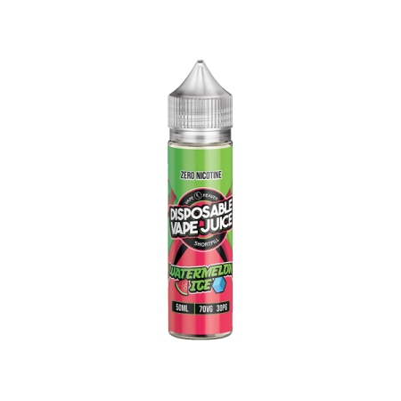 Vape Heaven Disposable Vape Juice 50ml Shortfill 0mg (70VG/30PG) - Flavour: Watermelon Ice