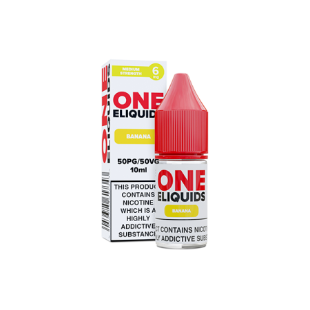 6mg One E-Liquids Flavoured Nic Shot 10ml (50VG/50PG) - Flavour: Banana