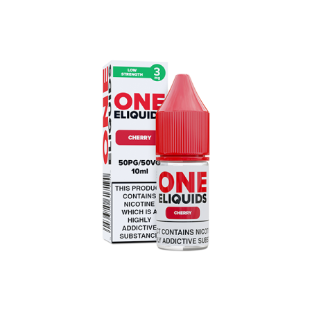 3mg One E-Liquids Flavoured Nic Shot 10ml (50VG/50PG) - Flavour: Cherry