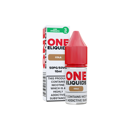 3mg One E-Liquids Flavoured Nic Shot 10ml (50VG/50PG) - Flavour: Cola