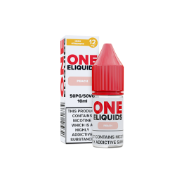 12mg One E-Liquids Flavoured Nic Shot 10ml (50VG/50PG) - Flavour: Peach