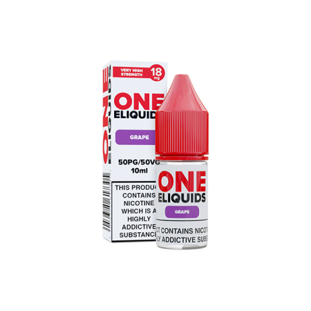 18mg One E-Liquids Flavoured Nic Shot 10ml (50VG/50PG) - Flavour: Grape