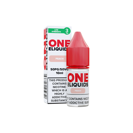 3mg One E-Liquids Flavoured Nic Shot 10ml (50VG/50PG) - Flavour: Peach