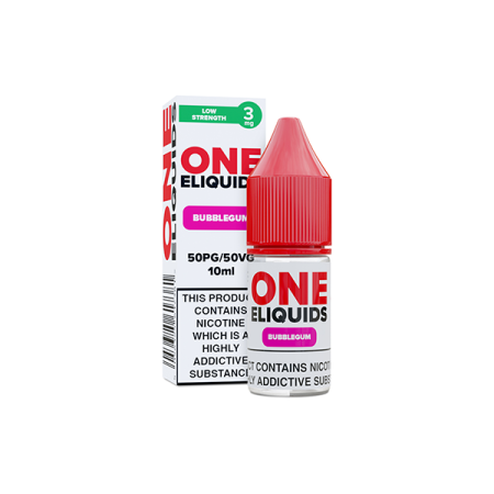 3mg One E-Liquids Flavoured Nic Shot 10ml (50VG/50PG) - Flavour: Bubblegum