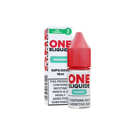 3mg One E-Liquids Flavoured Nic Shot 10ml (50VG/50PG) - Flavour: Spearmint