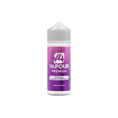 V4 Premium 100ml Shortfill 0mg (70VG/30PG) - Flavour: Apple & Blackcurrant