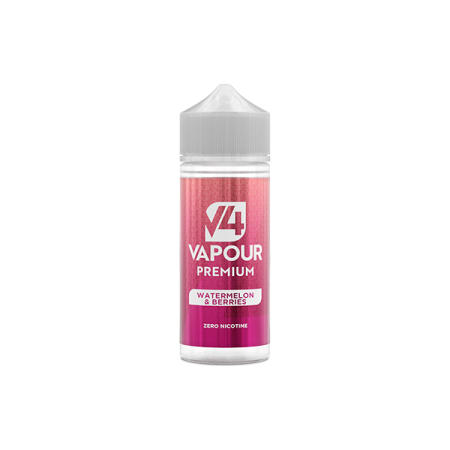 V4 Premium 100ml Shortfill 0mg (70VG/30PG) - Flavour: Watermelon & Berries