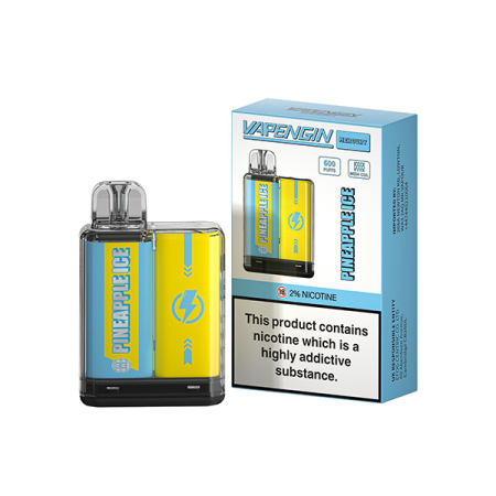 20mg Vapengin Mercury Disposable Vape Device 600 Puffs - Flavour: Pineapple Ice