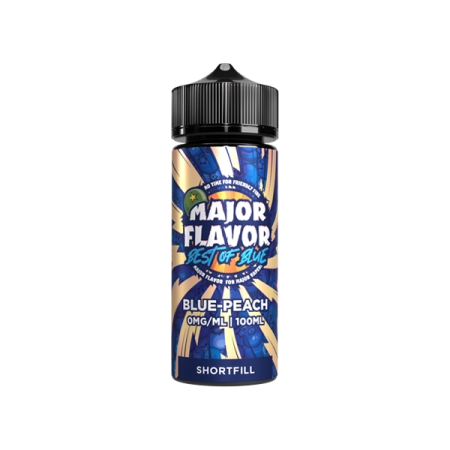 Major Flavour Best Of Blue 100ml Shortfill 0mg (70VG/30PG) - Flavour: Blue Peach