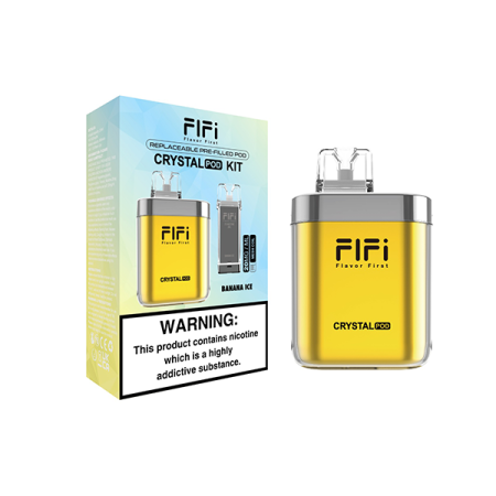 20mg FLFI Crystal Disposable Pod Kit 600 Puff - Flavour: Banana Ice