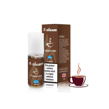 A-Steam Fruit Flavours 12MG 10ML (50VG/50PG) - Flavour: Cappuccino