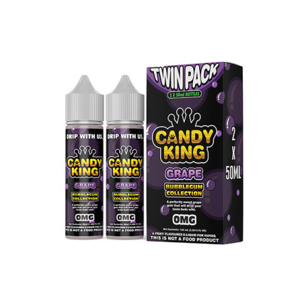 Candy King By Drip More 50ml Shortfill 0mg Twin Pack (70VG/30PG) - Flavour: Grape