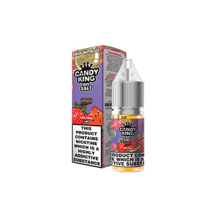 10mg Candy King Salts By Drip More 10ml Nic Salts (50VG/50PG) - Flavour: Strawberry Watermelon Bubblegum