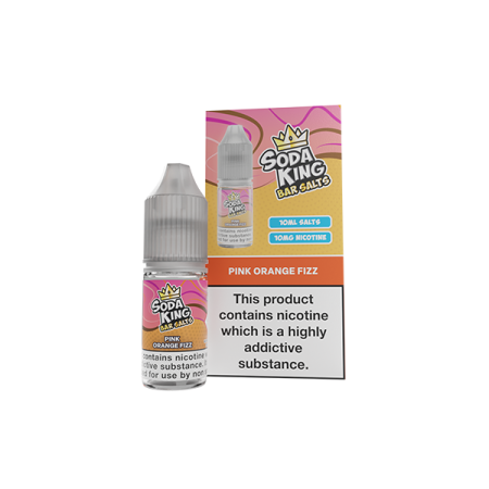 Soda King Bar SALTS 10mg Nic Salts 10ml - (50VG/50PG) - Flavour: Pink Orange Fizz