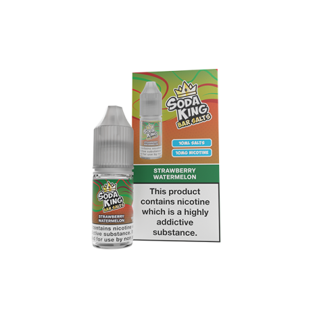 Soda King Bar SALTS 10mg Nic Salts 10ml - (50VG/50PG) - Flavour: Strawberry Watermelon