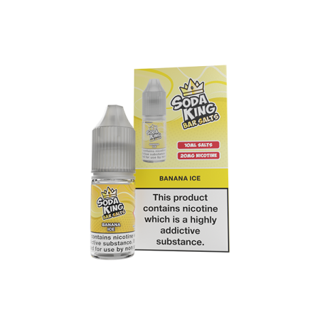 Soda King Bar SALTS 20mg Nic Salts 10ml - (50VG/50PG) - Flavour: Banana Ice