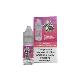 Soda King Bar SALTS 20mg Nic Salts 10ml - (50VG/50PG) - Flavour: Blackberry Strawberry Blueberry