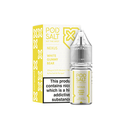 20mg Pod Salt Nexus 10ml Nic Salt (50VG/50PG) - Flavour: White Gummy Bear