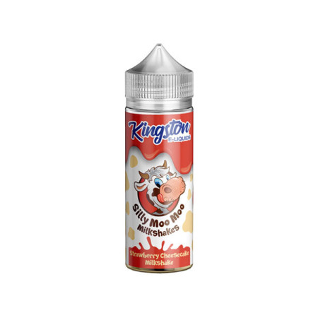 Kingston Silly Moo Moo Milkshakes 120ml Shortfill 0mg (70VG/30PG) - Flavour: Strawberry Cheesecake