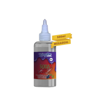 Kingston 500ml Shortfill 0mg (70VG/30PG) - Flavour: Blackcurrant Raspberry Lemonade Soda