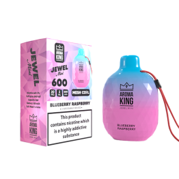 0mg Aroma King Jewel Mini Disposable Vape Device 600 Puffs - Flavour: Blueberry Raspberry