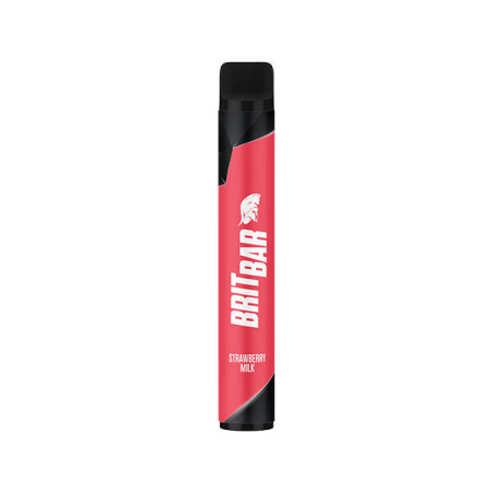 20mg Brit Bar Disposable Vape Device 575 Puffs - Flavour: Strawberry Milk